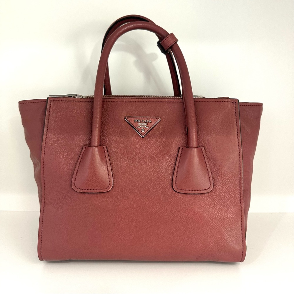Prada Women's Leather Tote Bag with cross body strap